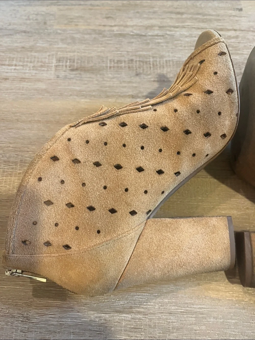 Jessica Simpson Fringe Suede Booties